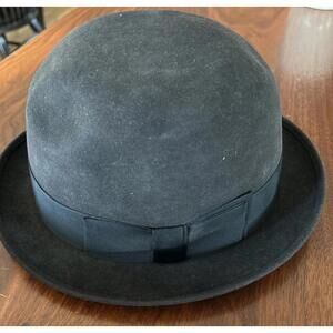 United Hatters Cap & Millinery Wkrs Royal Diplomat Fedora Hat Black 7 1/8